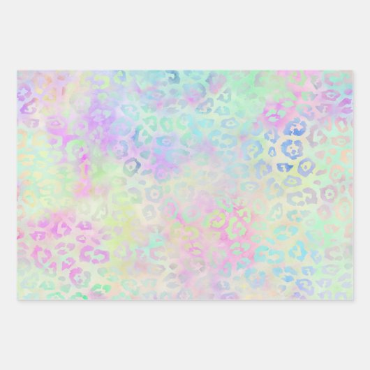 Rainbowy kleurrijke holografische schattig inpakpapier vel (Voorkant 2)