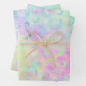 Rainbowy kleurrijke holografische schattig inpakpapier vel (In situ)