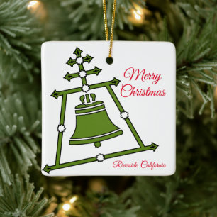 Raincross - Corinne Renee Design w/Merry Kerstmis Keramisch Ornament