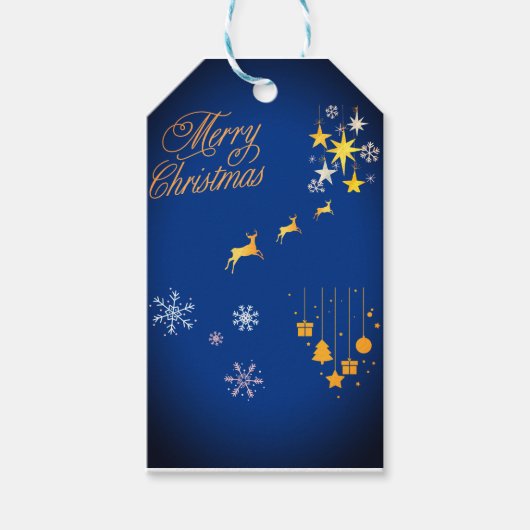 Raindeer goud cadeaulabel (Voorkant)