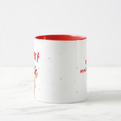 Raindeer Santa Personaliseer Christmas Coffee Mok (Midden)