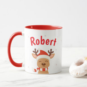 Raindeer Santa Personaliseer Christmas Coffee Mok
