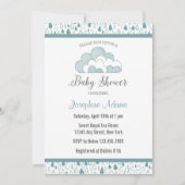 Raindrop Baby shower Invitation Kaart (Voorkant)