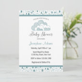 Raindrop Baby shower Invitation Kaart (Staand voorkant)