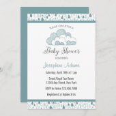 Raindrop Baby shower Invitation Kaart (Voorkant / Achterkant)