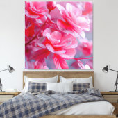 Raindrop Blush Pink Blossom Canvas Afdruk (Insitu (Slaapkamer))