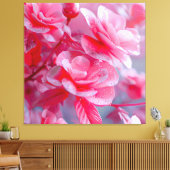 Raindrop Blush Pink Blossom Canvas Afdruk (Insitu (Woonkamer))