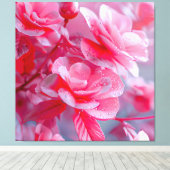 Raindrop Blush Pink Blossom Canvas Afdruk (Insitu (Houten vloer))
