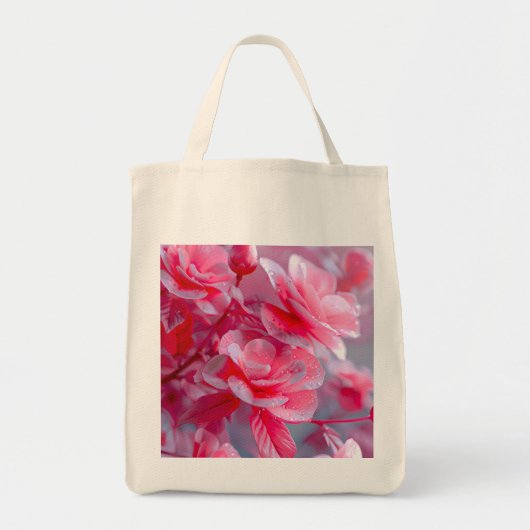 Raindrop Blush Pink Blossom Tote Bag (Voorkant)