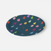 Raindrop boho kleurig creatief papieren bordje (Gekanteld)