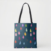 Raindrop boho kleurig creatief tote bag (Voorkant)