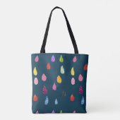 Raindrop boho kleurig creatief tote bag (Achterkant)