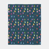 Raindrop, collage, thema funky kleuren fleece deken (Voorkant)