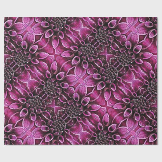 Raindrop Dahlias Cadeaupapier (Vlak)