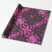 Raindrop Dahlias Cadeaupapier (Uitgerold)