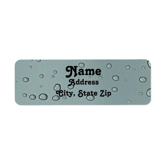 Raindrop Foto Rainy Weather Gray Professional Etiket (Voorkant)