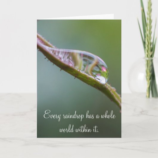 Raindrop Fotoreflectie Wenskaart blanco Kaart (Voorkant)