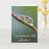 Raindrop Fotoreflectie Wenskaart blanco Kaart (Gele Bloem)
