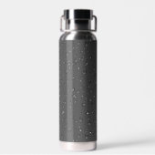 Raindrop-ontwerp op grijs waterfles (Achterkant)