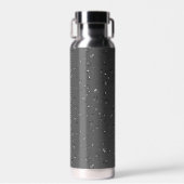 Raindrop-ontwerp op grijs waterfles (Voorkant)