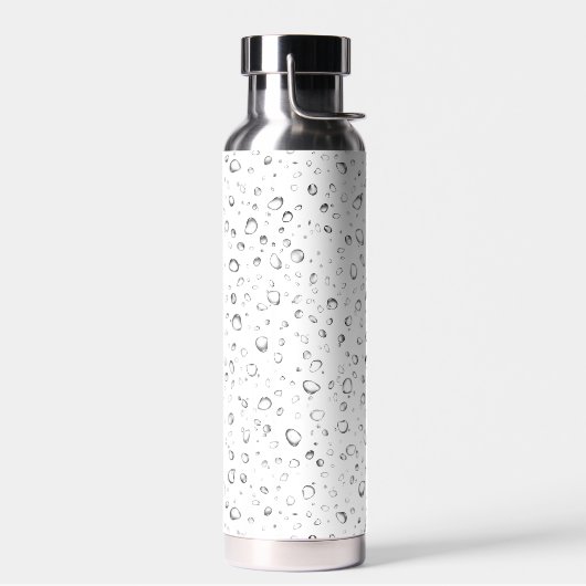 Raindrop-ontwerp op wit waterfles (Links)