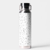 Raindrop-ontwerp op wit waterfles (Achterkant)