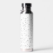 Raindrop-ontwerp op wit waterfles (Rechts)