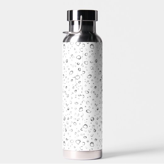 Raindrop-ontwerp op wit waterfles (Rechts)
