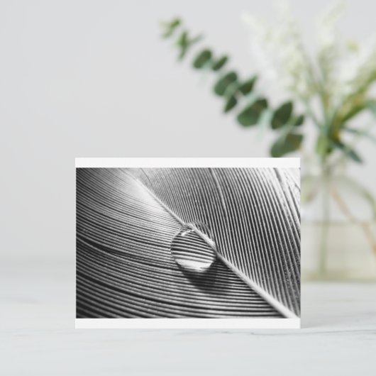 Raindrop op Leaf Briefkaart (Staand voorkant)