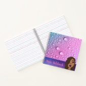 Raindrop Pink And Purple Square Shaped Notebook Notitieboek (Binnen)