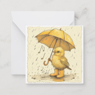 Raindrop Ritme: Chick Muziek voor je hart Notitiekaartje