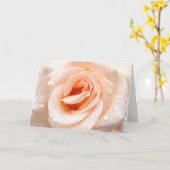 Raindrop rose greeting card kaart (Gele Bloem)