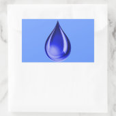 RAINDROP TEARS GRAPHICS LOGO ICON WATER DROPLET RECHTHOEKIGE STICKER (Tas)