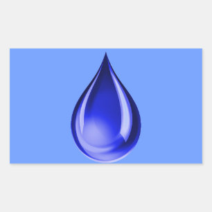 RAINDROP TEARS GRAPHICS LOGO ICON WATER DROPLET RECHTHOEKIGE STICKER
