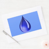 RAINDROP TEARS GRAPHICS LOGO ICON WATER DROPLET RECHTHOEKIGE STICKER (Envelop)