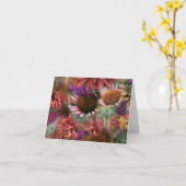 Raindropped bloeit notecard kaart (Gele Bloem)