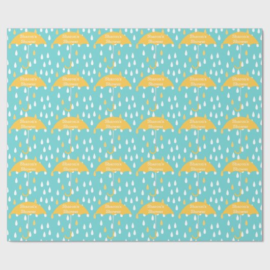 Raindrops - aangepaste douchekopieerpapier cadeaupapier (Vlak)
