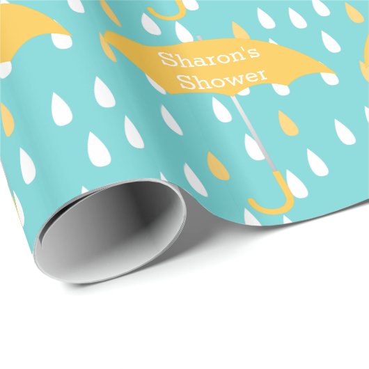 Raindrops - aangepaste douchekopieerpapier cadeaupapier (Rol Hoek)