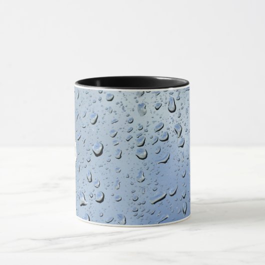 "Raindrops" aangepaste monogram-mokken Mok (Midden)