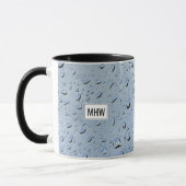 "Raindrops" aangepaste monogram-mokken Mok (Links)