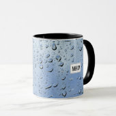 "Raindrops" aangepaste monogram-mokken Mok (Voorkant rechts)