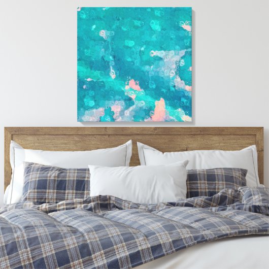 Raindrops Abstract Canvas Afdruk (Insitu (Slaapkamer))