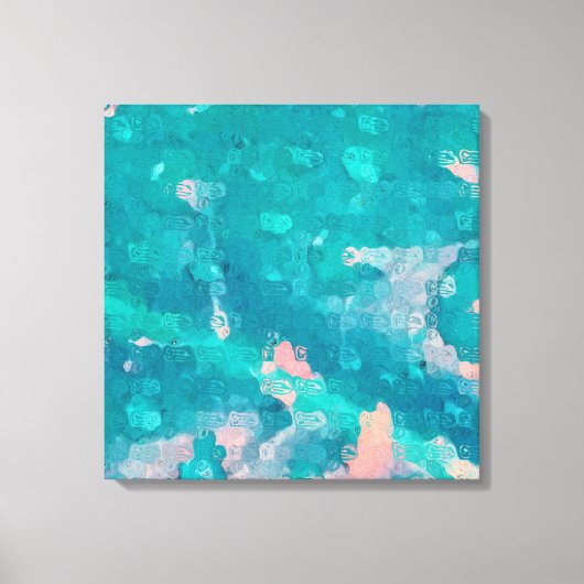 Raindrops Abstract Canvas Afdruk (Voorkant)