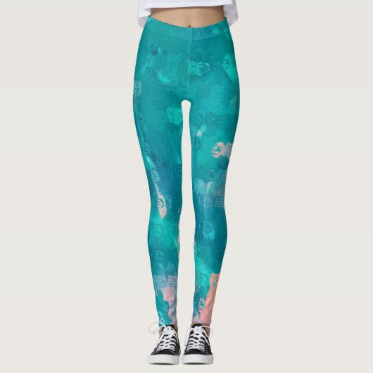 Raindrops Abstract Leggings (Voorkant)