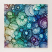 Raindrops Alcohol Ink Legpuzzel (Verticaal)
