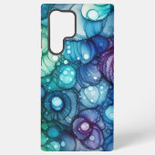 Raindrops Alcohol Ink Samsung Galaxy Hoesje (Achterkant)