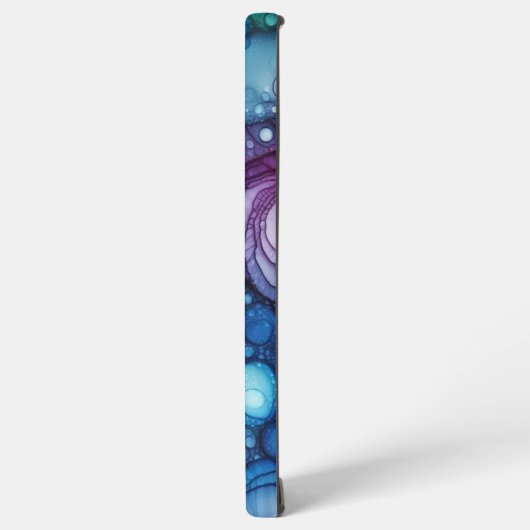 Raindrops Alcohol Ink Samsung Galaxy Hoesje (Linkerkant)