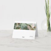 Raindrops and Leaves Folded Thank You Card Kaart (Achterkant)