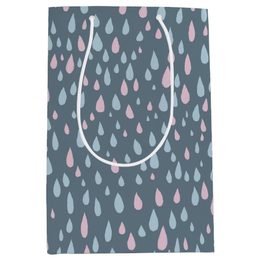 Raindrops Baby shower Gift Medium Cadeauzakje (Voorkant)
