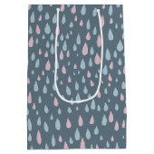 Raindrops Baby shower Gift Medium Cadeauzakje (Achterkant)